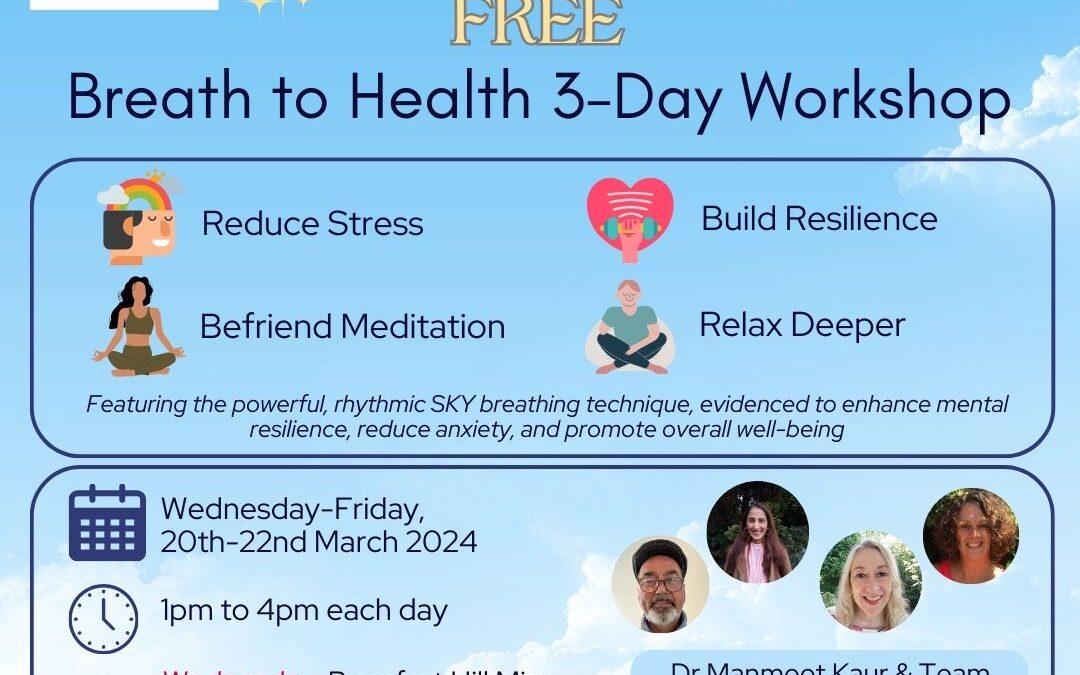 FREE 3-Day Breath to Health Well-being Workshop