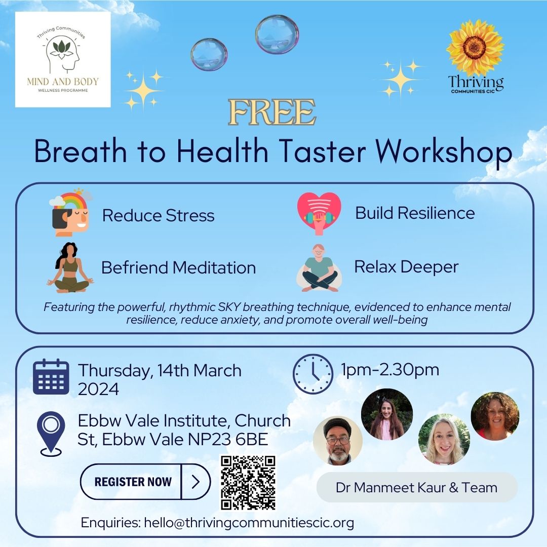 Breath to Health Free Taster Session EVI 15th March 2024