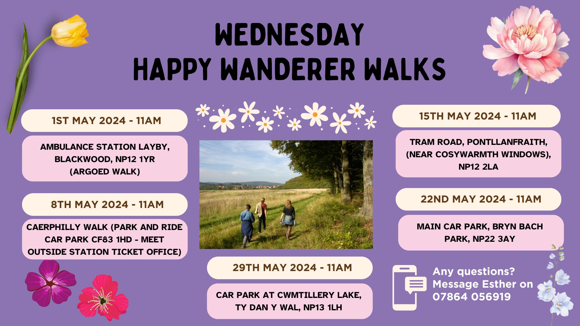 Updated May 2024 Schedule Wednesday Happy Wanderer Walks