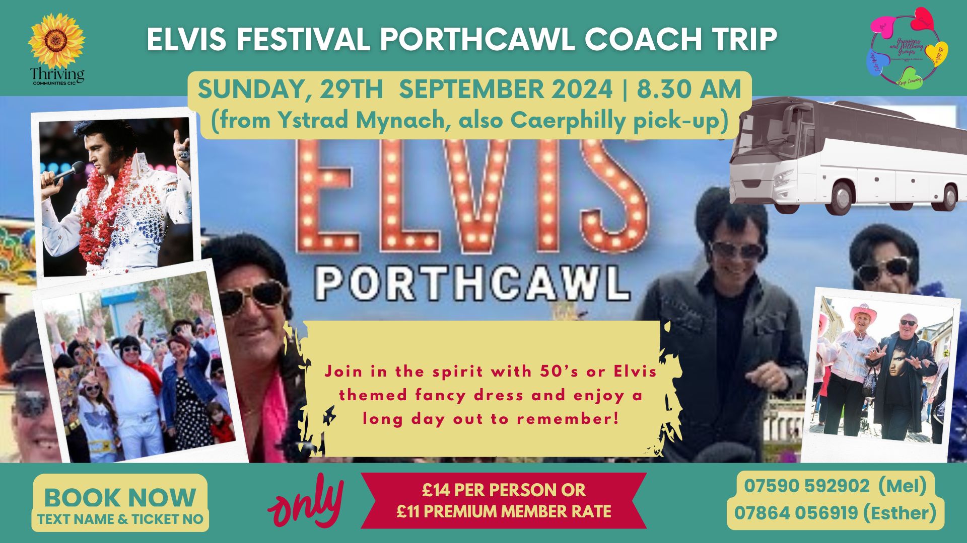 Elvis Festival Porthcawl Coach Trip 29th September 2024