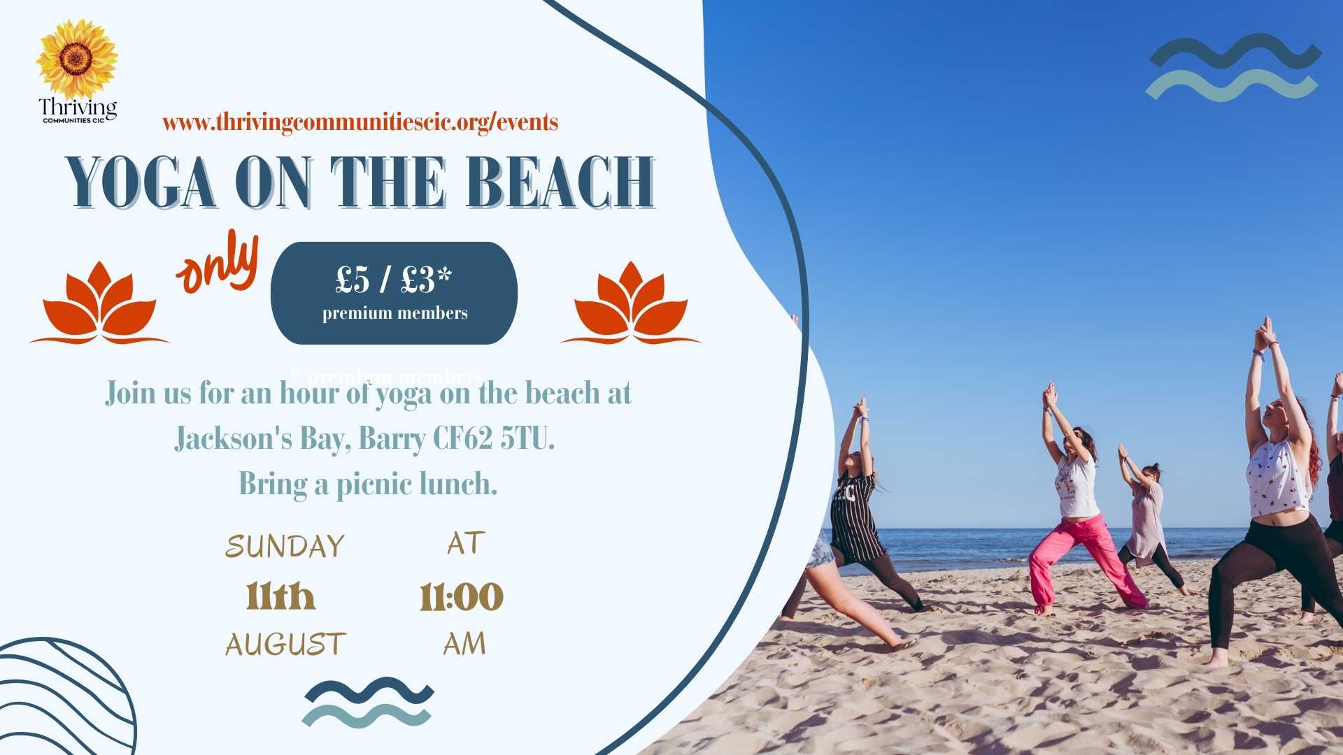 Yoga on the Beach 11th August 2024