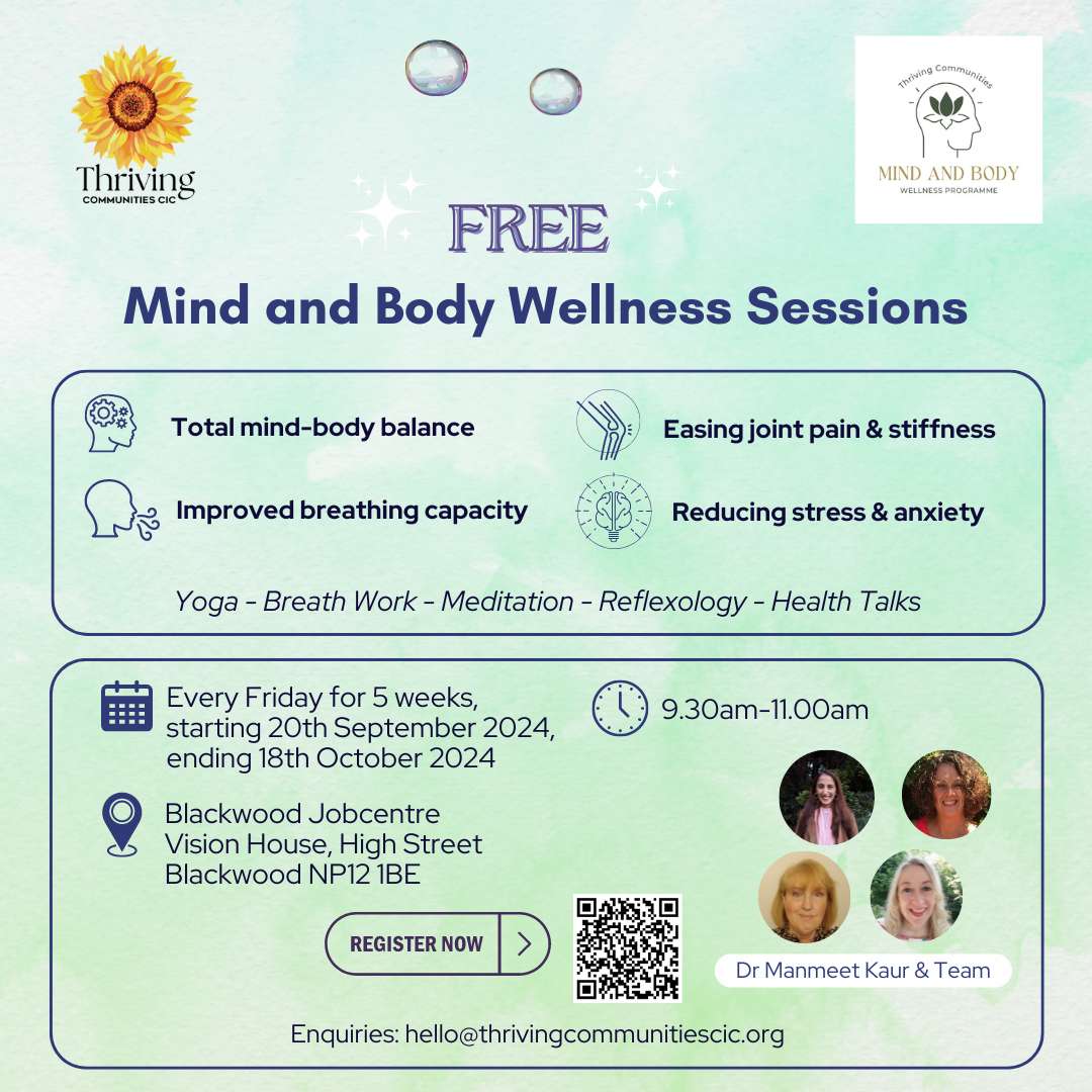 Mind and Body Wellness Cohort 7 September and October 2024 Blackwood Jobcentre