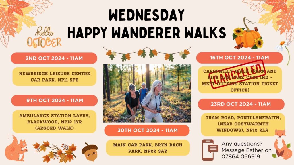 Wednesday Wanderer Walk October 2024 - Caerphilly Cancelled