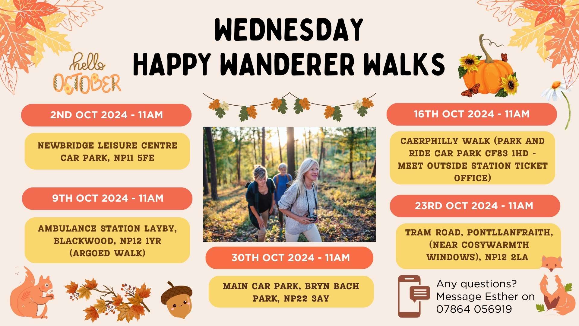 Wednesday Happy Wanderer Walks October 2024