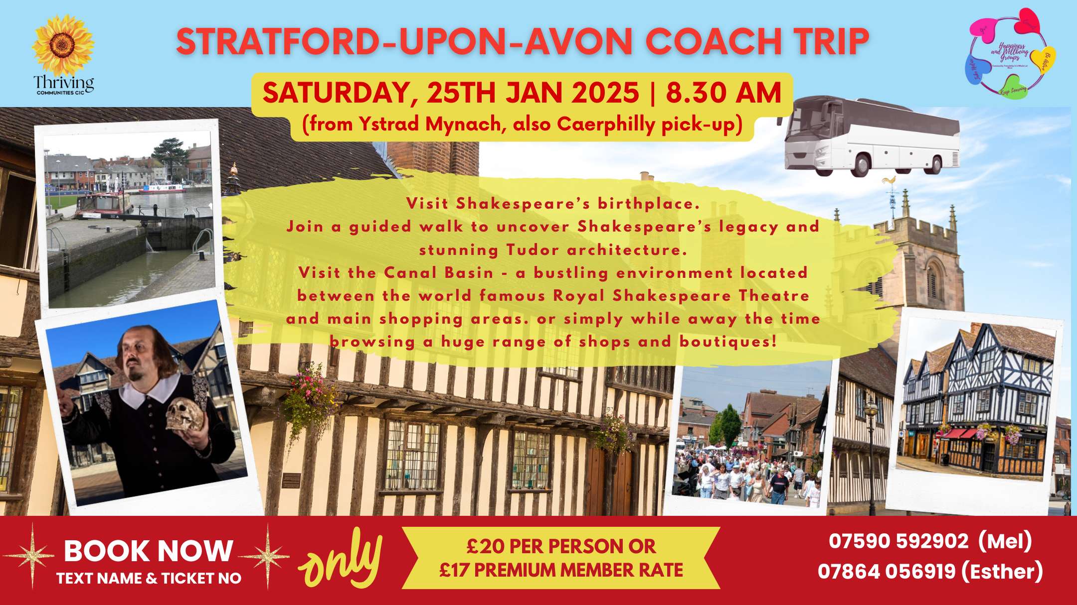 Stratford upon Avon Coach Trip Jan 2025